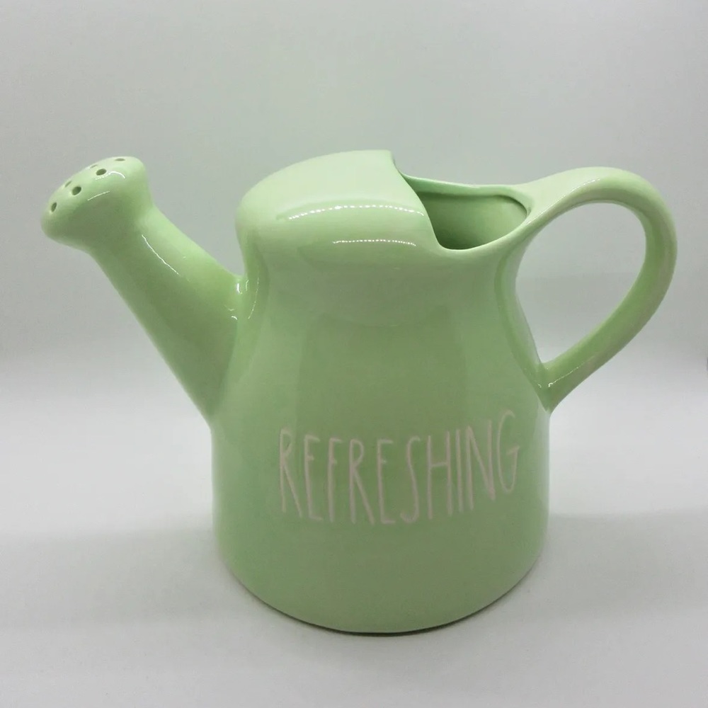 Rae Dunn Refreshing Watering Can green